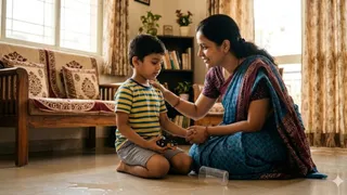 बच्चों को डांटने से नहीं, इन 4 पॉजिटिव बदलावों से सुधरेगी उनकी बात मानने की आदत (Image Source: AI-Generated)