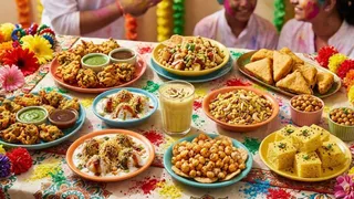 Holi Snacks: लास्ट मिनट वाली भूख के लिए बेस्ट हैं ये हल्के-फुल्के स्नैक्स (Image Source: AI-Generated)