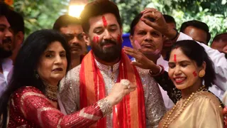 चिराग पासवान ने परिवार के साथ खेली होली। जागरण