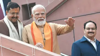 प्रधानमंत्री मोदी और जेपी नड्डा के साथ बीजेपी के राष्ट्रीय अध्यक्ष नितिन नवीन। फाइल फोटो