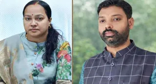 निलंबित बीएसए शालिनी श्रीवास्तव और लिपिक संजीव सिंह। जागरण