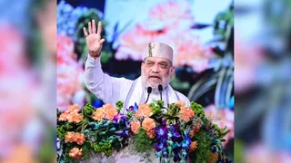 रिद्वार के बैरागी कैंप में ‘जन जन की सरकार, 4 साल बेमिसाल’ कार्यक्रम में जनसभा को संबोधित करते अमित शाह।