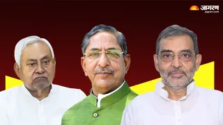 नीतीश से मिले नंदकिशोर यादव और उपेन्द्र कुशवाहा