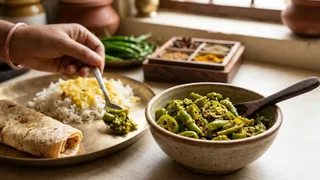 इस रेसिपी से बनाएं बिना तेल वाला तीखा हरी मिर्च का अचार (Image Source: AI-Generated)