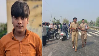 अथर्व का फाइल फोटो, मौके पर मौजूद पुलिस।
