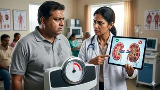 क्या आप जानते हैं बढ़ता वजन कैसे धीरे-धीरे खराब कर देता है आपकी किडनी? (Image Source: AI-Generated)