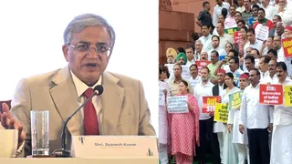 देश के संसदीय इतिहास में पहली बार सीईसी ज्ञानेश कुमार को उनके पद से हटाने की कवायद (फोटो- एएनआई)