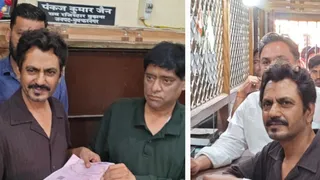 बुढ़ाना तहसील में बैनामा प्रक्रिया के दौरान सब रजिस्ट्रार के साथ और लाइन में लगे अभिनेता नवाजुद्दीन सिद्दीकी। जागरण