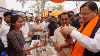 पंतनगर के पंडित गोविंद बल्लभ पंत कृषि एवं प्रौद्योगिकी विश्वविद्यालय में आयोजित कृषि मेले में पहुंचे सीएम पुष्कर सिंह धामी।