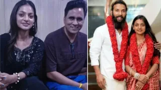मोनालिसा निर्देशक सनोज मिश्रा के साथ, दूसरी तस्वीर में पति फरमान खान के संग।