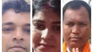 जलधर महतो, मयना मुर्मू व चांद बाउड़ी।