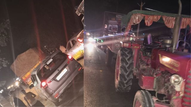 'पुलिस गश्ती टीम करती है वसूली', मुजफ्फरपुर-महुआ मार्ग पर ट्रक चालकों ने लगाया जाम, किया हंगामा