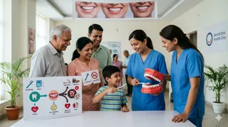 विश्व ओरल हेल्थ डे पर डॉक्टरों ने दी क्या सलाह। फोटो- एआई जनरेटेड