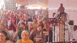 कार्यक्रम के दौरान लोगों को संबोधित करते सीएम नायब सिंह सैनी। जागरण