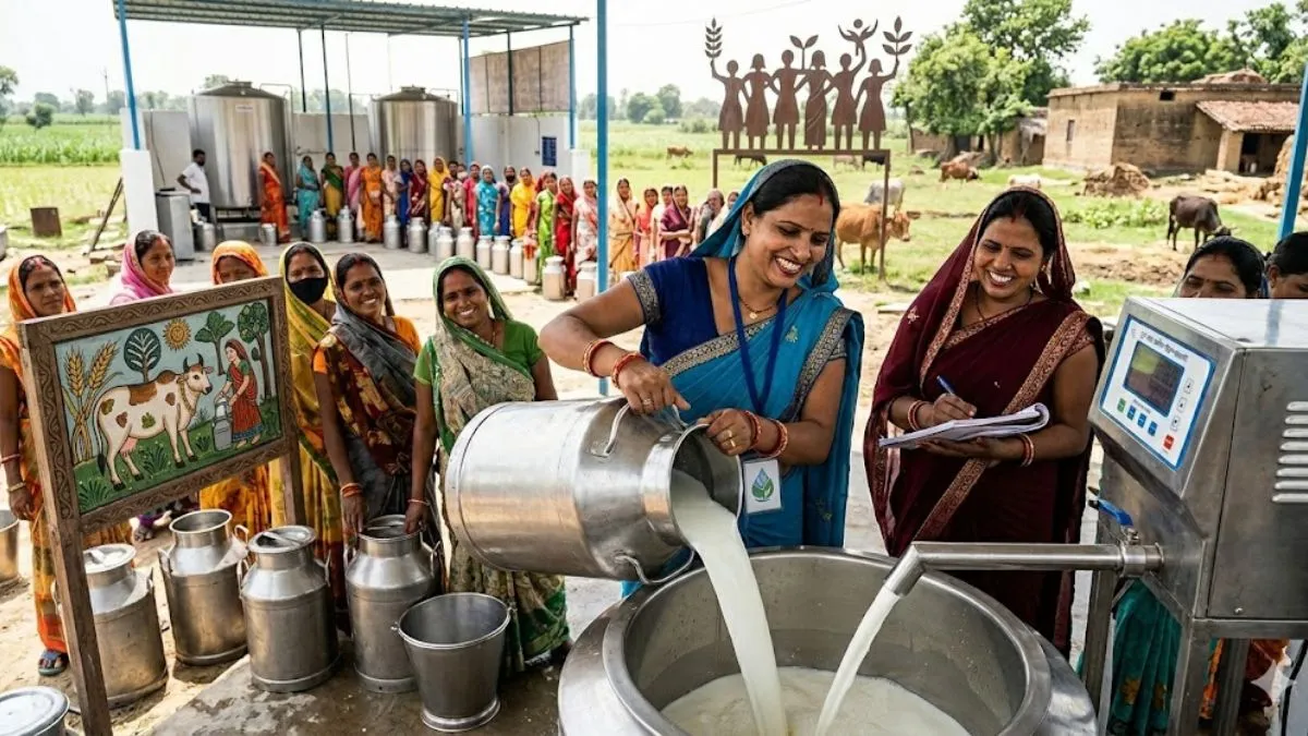 यूपी में 'दूध की धार' ने बदली ग्रामीण महिलाओं की तकदीर, 3.50 लाख महिलाएं  बनीं आत्मनिर्भर - up rural women empowered 35 lakh selfreliant through dairy