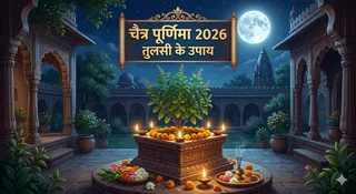 चैत्र पूर्णिमा पर तुलसी के उपाय (AI Generated Image)