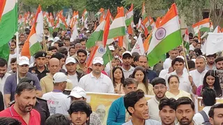 फरीदाबाद में निकाली गई शहीदी दिवस पदयात्रा। जागरण