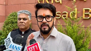 पूर्व केंद्रीय मंत्री एवं हमीरपुर से सांसद अनुराग ठाकुर व साथ में कांगड़ा के सांसद डॉ. राजीव भारद्वाज। सौ. भाजपा