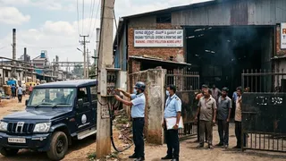 गाजियाबाद में बिना सूचना के बिजली कनेक्शन कटवा रहा प्रदूषण नियंत्रण बोर्ड। (AI Generated Image)