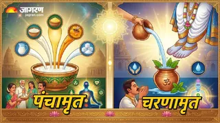 पंचामृत और चरणामृत का अंतर (AI Generated Image)