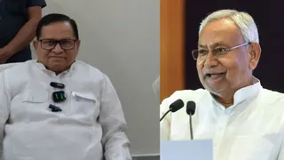 बिहार विधान परिषद के सभापति अवधेश नारायण सिंंह व सीएम नीतीश कुमार। फाइल