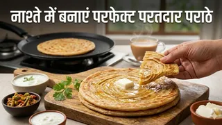 घर पर बनाएं एकदम क्रिस्पी और परतदार पराठे (Picture Credit- AI Generated)