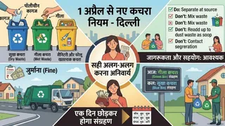 दिल्ली में आज से ठोस कचरा निस्तारण नियम 2026 लागू हो रहे हैं। इमेज एआई
