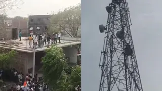 फेसबुक से हुआ प्यार, प्रेमी ने शादी से किया इनकार तो टावर पर चढ़ी प्रेमिका; सामने आया VIDEO - gopalganj girl climbs mobile tower after lover refuses marriage