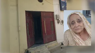 पूरनपुर स्थित आरोपित सर्वजीत का घर और इनसेट में घटना के बारे में बताती आरोपित सरबजीत कौर की मां