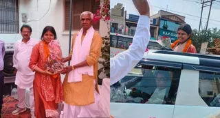 अनुष्का यादव का सम्मानित करते भाटपाररानी विधायक सभाकुंवर कुशवाहा। जागरण