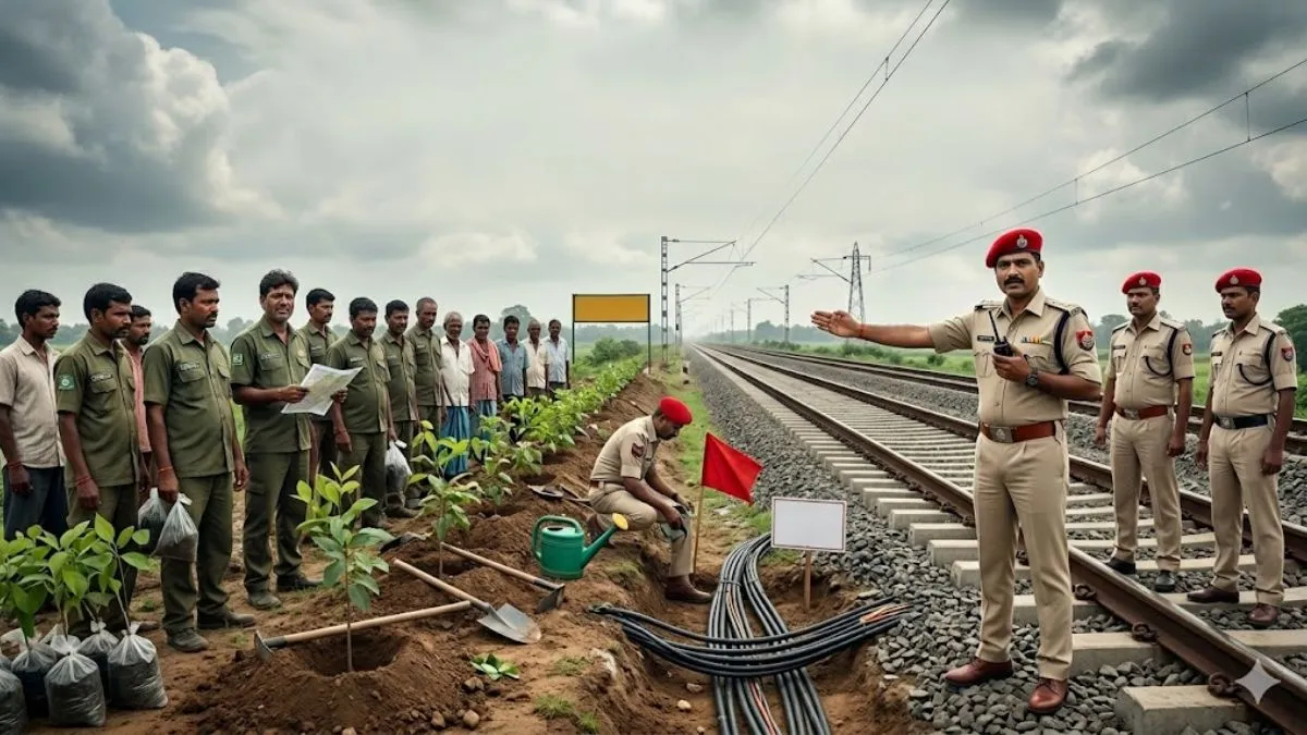 रेलवे ट्रैक के किनारे पौधारोपण पर RPF की कार्रवाई, भागलपुर में रोका वन विभाग का काम