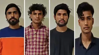 आतंकी क्रमश विकास, लोकेश उर्फ पपला, शाकिब और अरबाब। (सौ- इंटरनेट मीडिया)