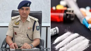 पुलिस अधीक्षक नूरपुर कुलभूषण वर्मा नशा तस्करों के बारे में जानकारी देते हुए।
