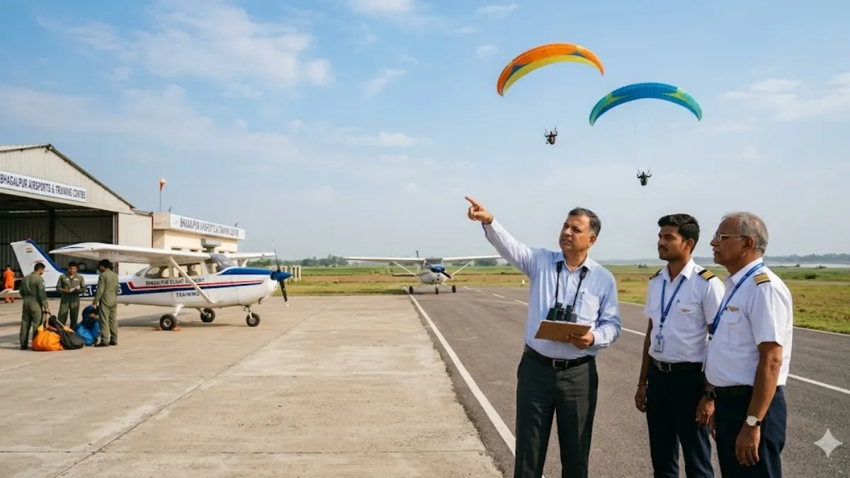 Bhagalpur News: हवाई खेलों और फ्लाइंग ट्रेनिंग से जुड़ेगा भागलपुर, निरीक्षण से खुलेगी राह