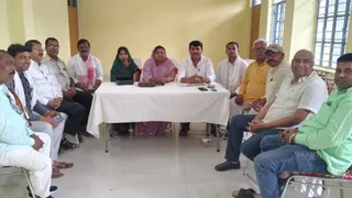 समस्तीपुर के मोहिउद्दीननगर में मुखिया संघ की बैठक। फोटो: जागरण