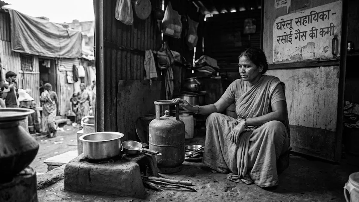 LPG संकट की मार से दिल्ली में घरेलू सहायिकाओं की रसोई पड़ी ठंडी, चार गुना दाम ने बढ़ाई मुश्किलें