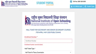 NIOS Hall Ticket 2026 download