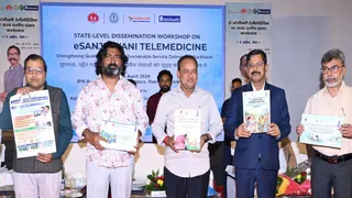 ई-संजीवनी टेलीमेडिसिन को बढ़ावा देने और एआई तकनीक को शामिल करने पर भी जोर। (फोटो: जागरण)