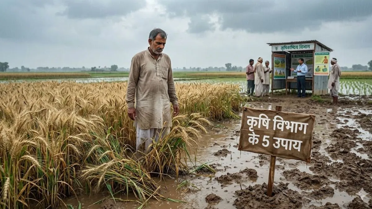 भीग गई है खेत में खड़ी फसल? तो न हों परेशान, कृषि विभाग के बताए ये उपाय बचा सकते हैं आपका नुकसान