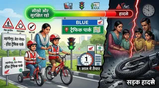 ग्रेटर नोएडा में बनाया जाएगा ट्रैफिक पार्क। फोटो: एआई जनरेटेड