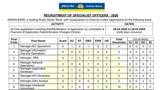 Indian Bank SO Vacancy 2026: यहां देखें पूरी जानकारी।