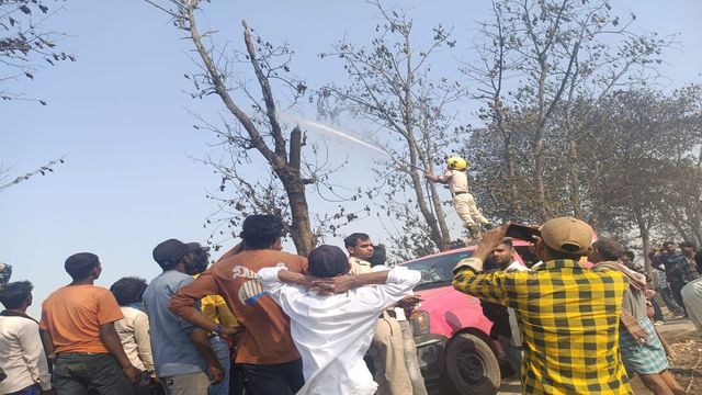 पश्चिम चंपारण में आग लगने से 200 घर जले, 60 से अधिक कुत्तों और बकरियों की जिंदा जलकर मौत