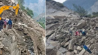 चंबा भरमौर एनएच पर हुआ भारी भूस्खलन।