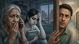 नोएडा में साइबर ठगों ने दो बुजुर्ग महिलाओं को छह दिनों तक रखा डिजिटल अरेस्ट। (एआई से निर्मित ग्राफिक्स)