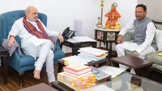 पंकज चौधरी रविवार को दिल्ली पहुंचे और अमित शाह से मुलाकात की।