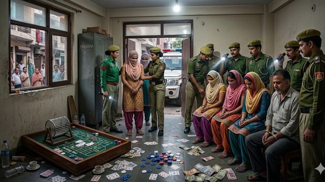 सुल्तानपुरी में जुए के अड्डे पर पुलिस का छापा, पांच महिलाओं सहित छह गिरफ्तार