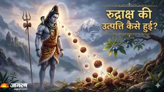 शिव पुराण के अनुसार रुद्राक्ष की उत्पत्ति कैसे हुई? (Image Source: AI-Generated)