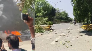 नोएडा में वेतन असमानता और श्रमिक सुविधाओं को लेकर हुआ उग्र प्रदर्शन। जागरण