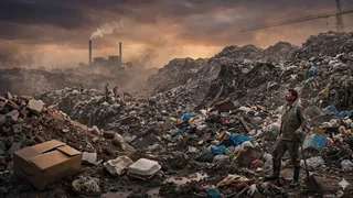 राजधानी में आंकलन से ज्यादा उत्पन्न हो रहा है कूड़ा। (AI Generated Image)