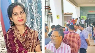 अस्पताल की चौथी मंजिल से गिरकर महिला की मौत।